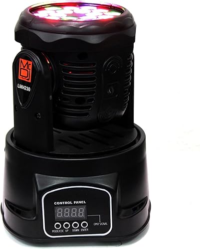Miniatura 5 de MR DJ USA - Juego de 2 piezas - LMH230 100W RGBW 7-LED Wash Moving Head Light DMX Luz de escenario Luces de fiesta DJ
