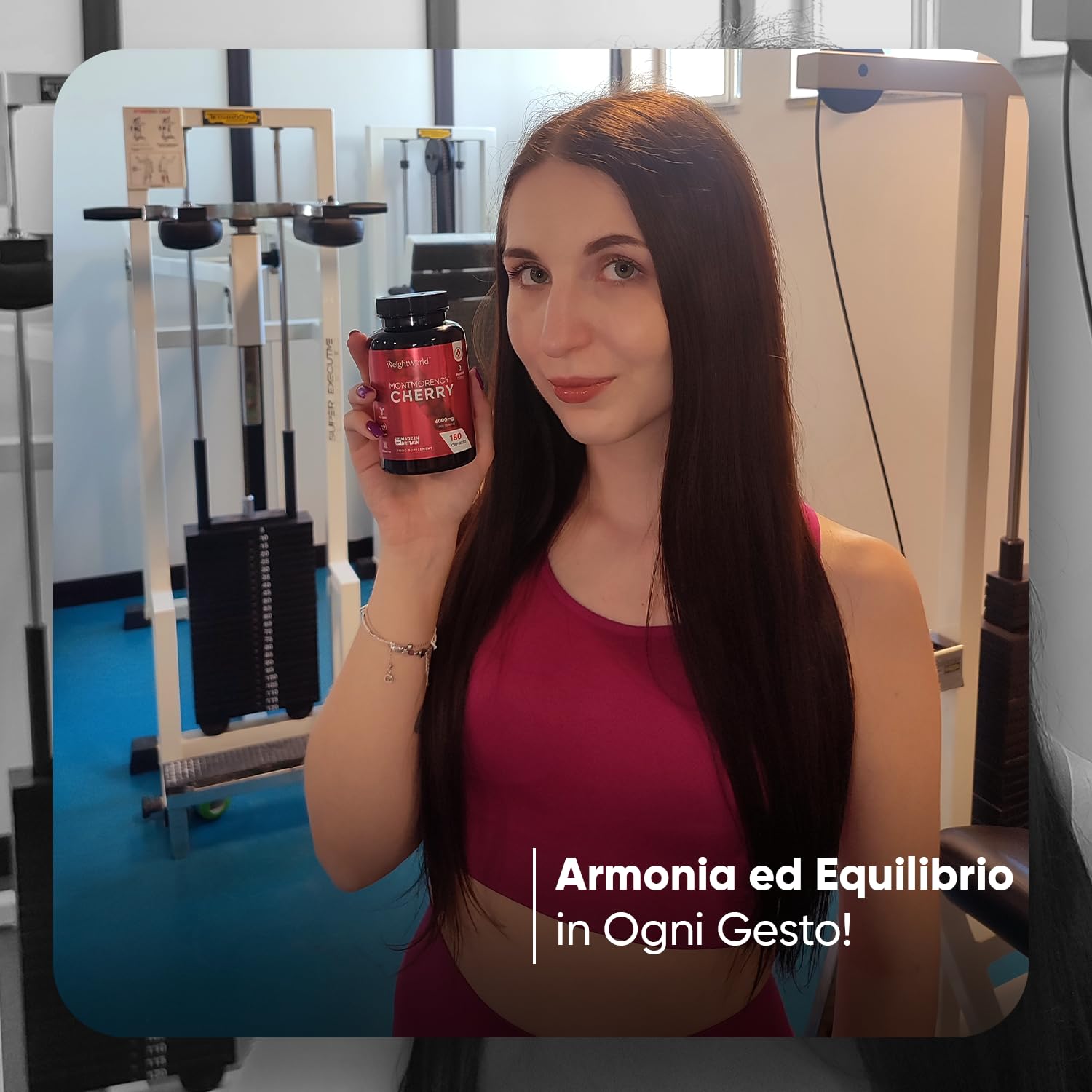 Montmorency Cherry 6000mg (Estratto 50:1), 3 Mesi di Scorta, 180 Capsule Vegane di Estratto di Ciliegia Prunus Cerasus, Integratore Cherry Montmorency Senza Glutine, OGM e privo di Magnesio Stearato
