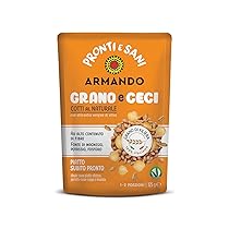 ARMANDO Pronti e Sani Grano e Ceci con Olio EVO, Cotti al Vapore, Pronto da Gustare – 10 confezioni da 125 gr