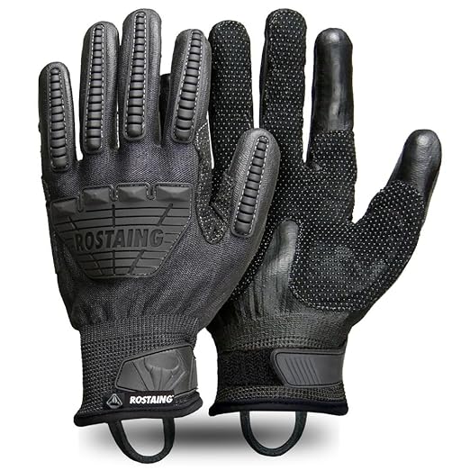 ROSTAING Guantes tácticos OPSB+ – Par de guantes de intervención reforzados – Ideal para actividades de Airsoft, Paintball y Caza – Compatible con pantallas táctiles, anticorte y protección contra
