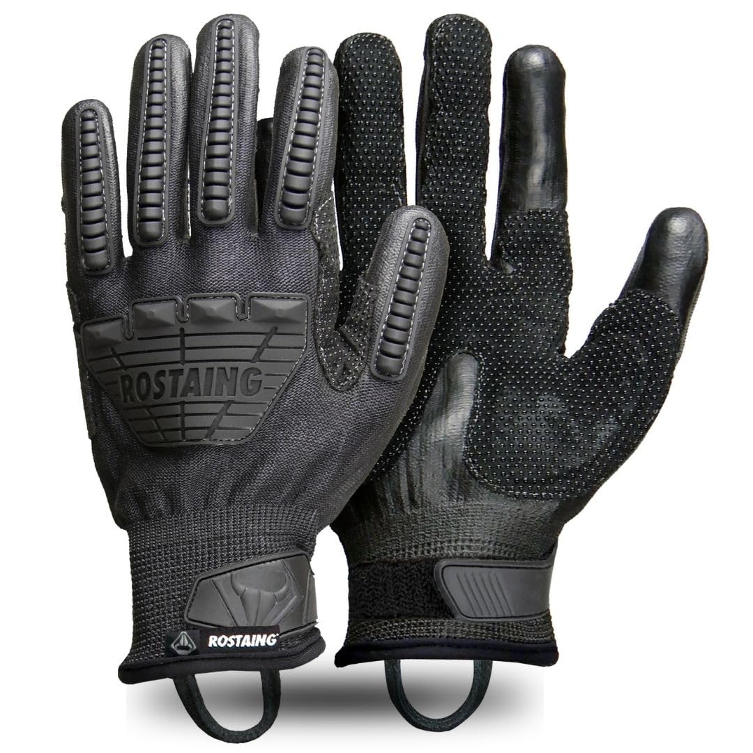 ROSTAING Guantes tácticos OPSB+ – Par de guantes de intervención reforzados – Ideal para actividades de Airsoft, Paintball y Caza – Compatible con pantallas táctiles, anticorte y protección contra