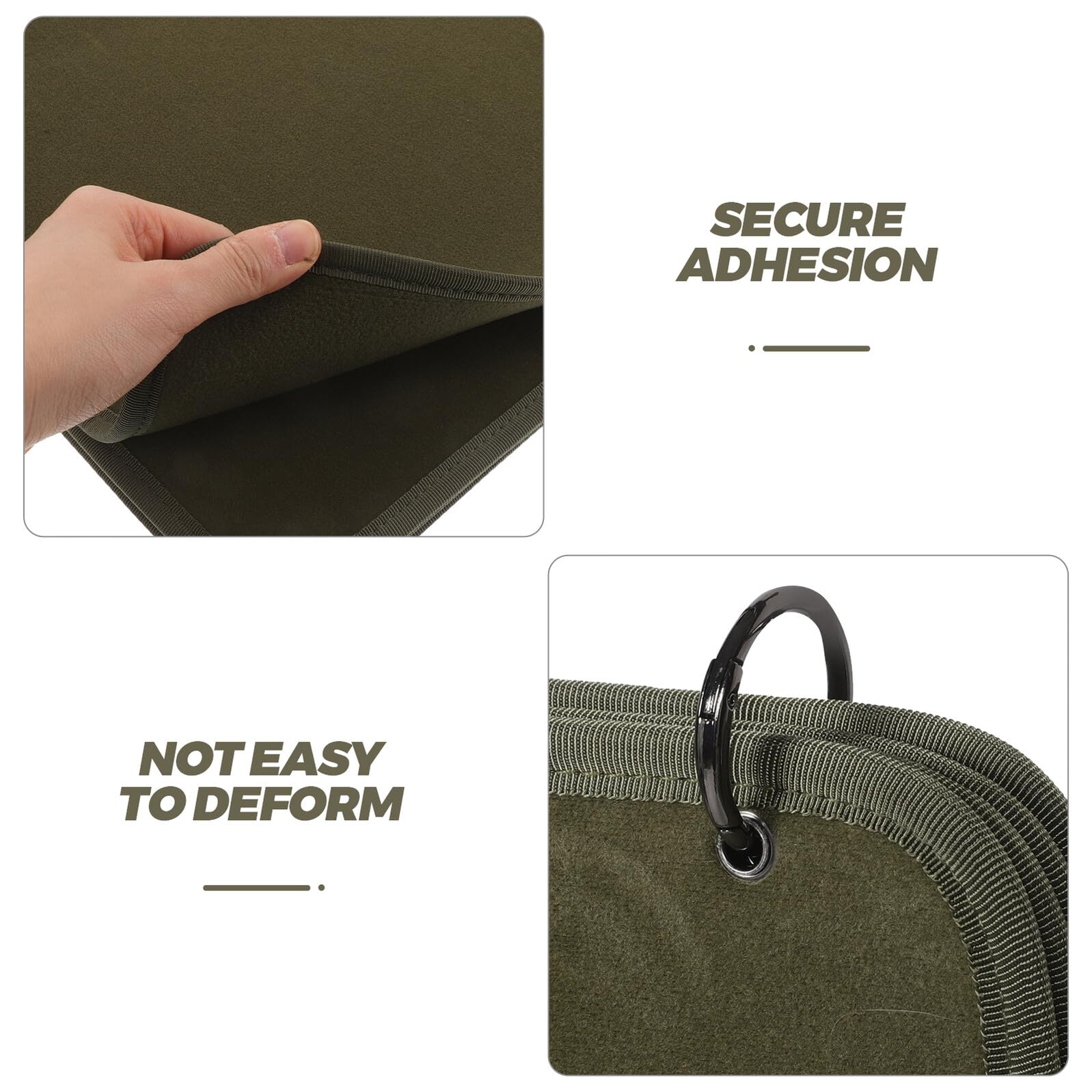 Abaodam Album Porte-Badges Brassard 42 X 32 Cm Vert Olive, Organiseur à Patchs avec Pages Double-Face à Scratch, Dossier de Collection Pliable Usage et Voyage