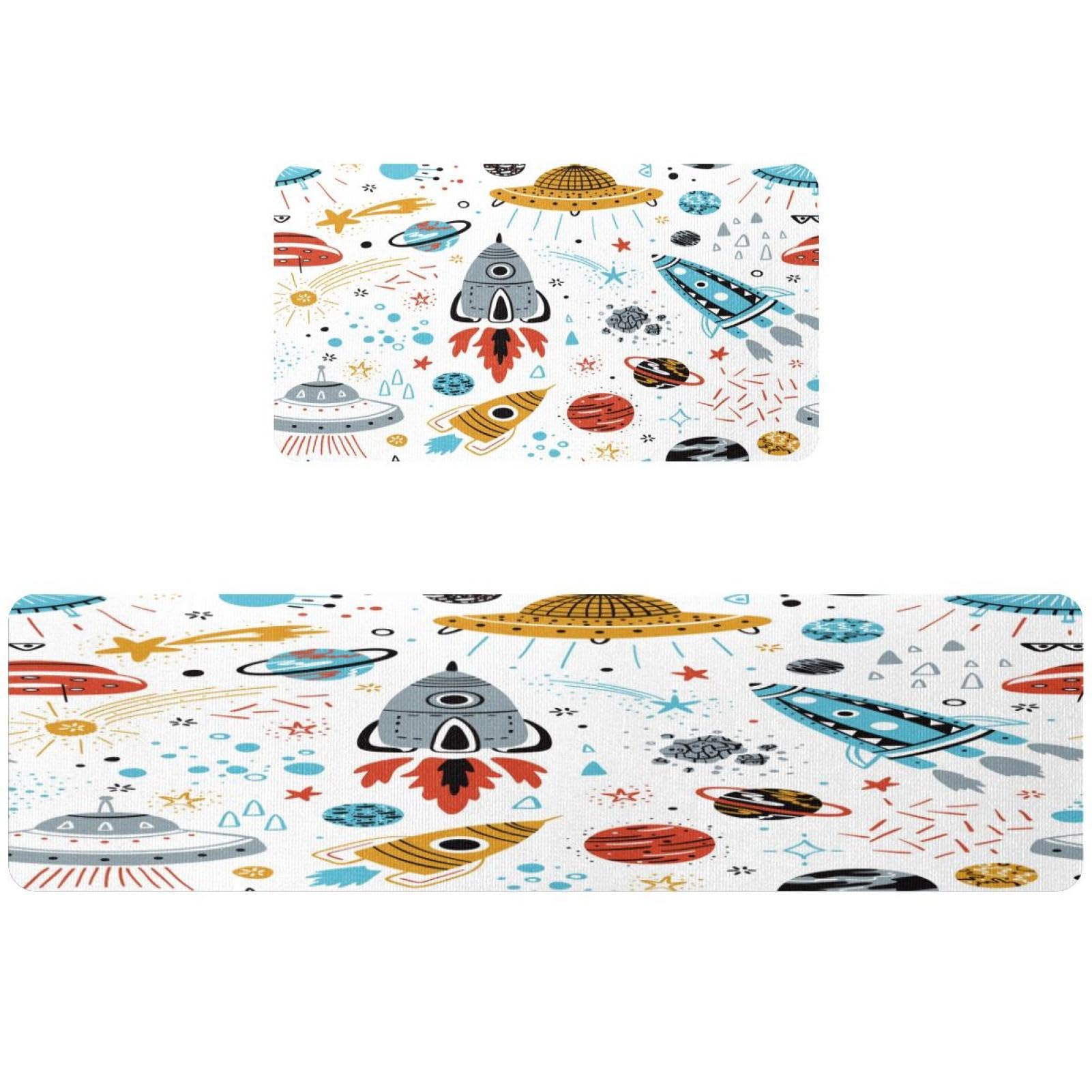 Alfombrilla de cocina lavable antideslizante pack de 2 tapetes absorbentes con estrellas 1