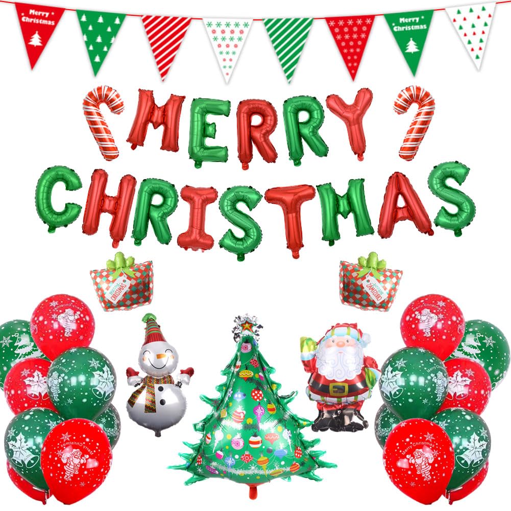 Christmas Balloon Decoration Set, Christmas Snowman Balloon Decoration Set, Festive Themed Party Decoration,Add Festive Joy to A Holiday Family Gathering or Party Event