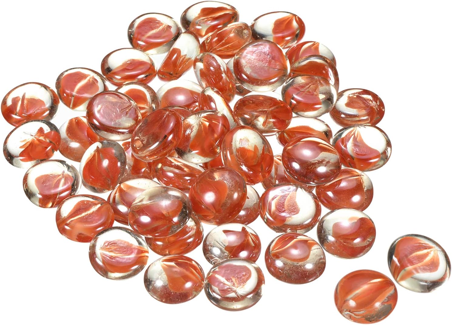 MECCANIXITY Decorative Flat Glass Marbles 1719mm Rock Vase