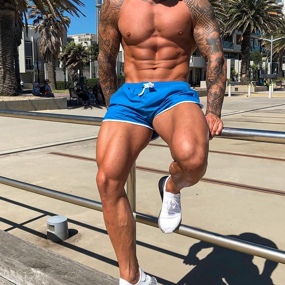 EVERWORTH Men's Workout Shorts Quick Dry Gym Shorts Bodybuilding Short Shorts, 4" Inseam Lightweight Mesh Yoga Running Shorts - Image 4