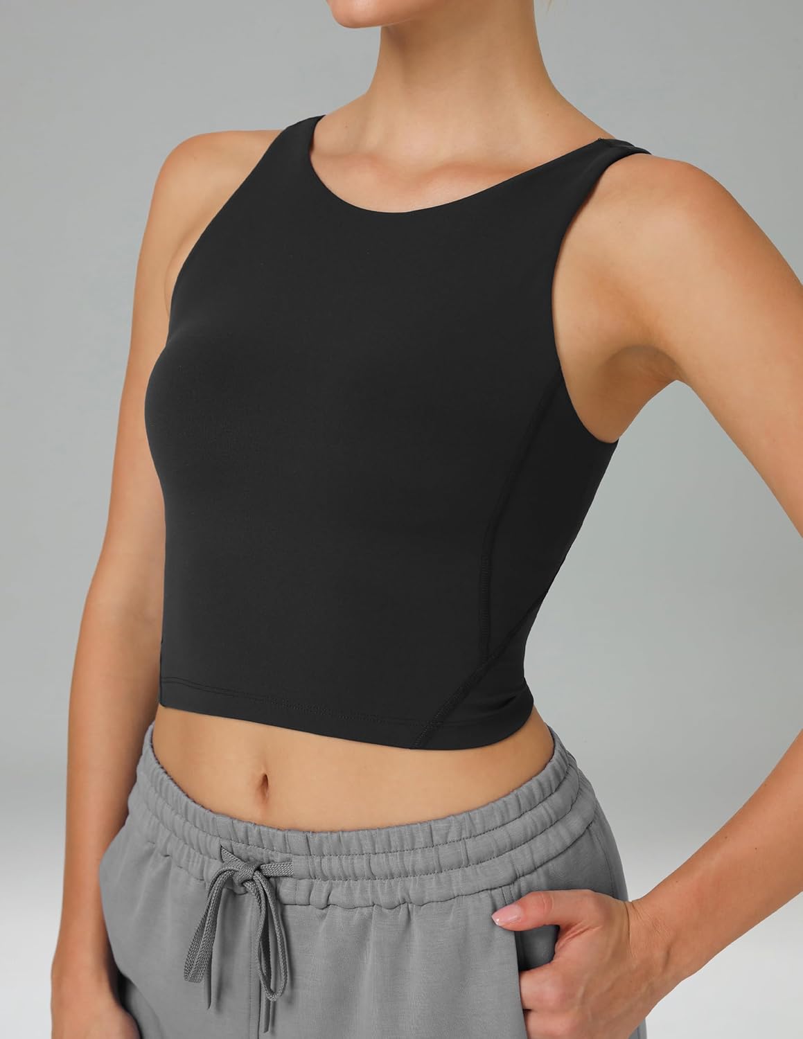 Colorfulkoala Dreamlux Womens Padded Sports Bra High Neck U-Back Yoga Running Workout Athletic Tank Top with Removable Cups - Image 2