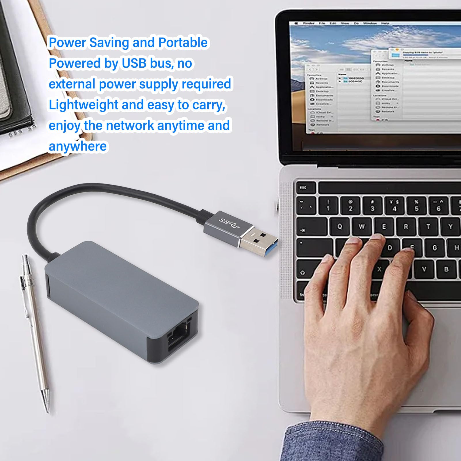 Adaptateur Ethernet USB 3.0 vers 2,5 G, adaptateur Ethernet portable haute vitesse pour ordinateur portable, adaptateur USB 3.2 USB AM vers Ethernet 2,5 Gbps pour Windows 7 8 8.1 10 XP pour OS X, Plug