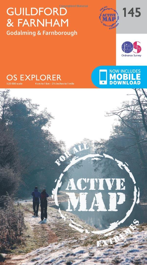 Guildford  Farnham Map  Weatherproof  Godalming  Farnborough by Ordnance Survey