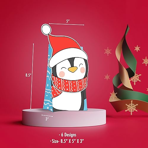 Miniatura 3 de easykart labels 120 bolsas de papel de regalo troqueladas de Navidad para regalos de vacaciones, pasteles, cupcakes, galletas, donas, bolsa de