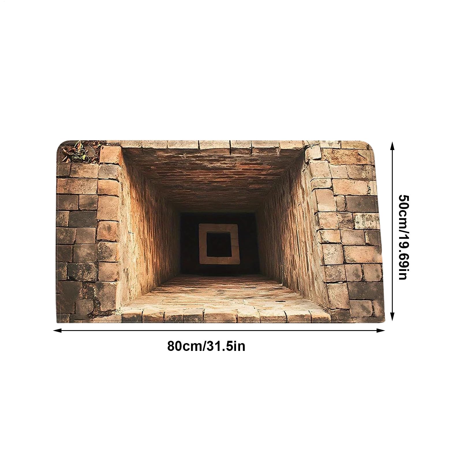 Miękki dywan z otworem 3D, dywan z iluzją optyczną, 40 x 60 cm z realistyczną cechą, akcesorium z aksamitnego materiału, dekoracja podłogi ze stylowym wzorem, narzędzie domowe do sypialni, salonu