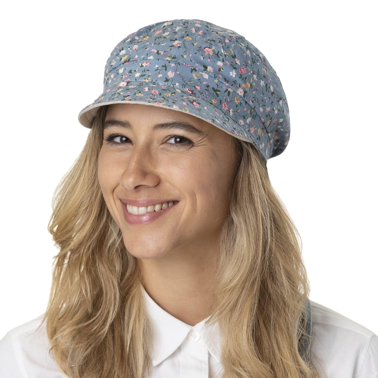 Lipodo Casquette Reversible Millefleurs Femme - avec Etiquette Baker Boy Visiere, Visiere Ete Printemps-ete