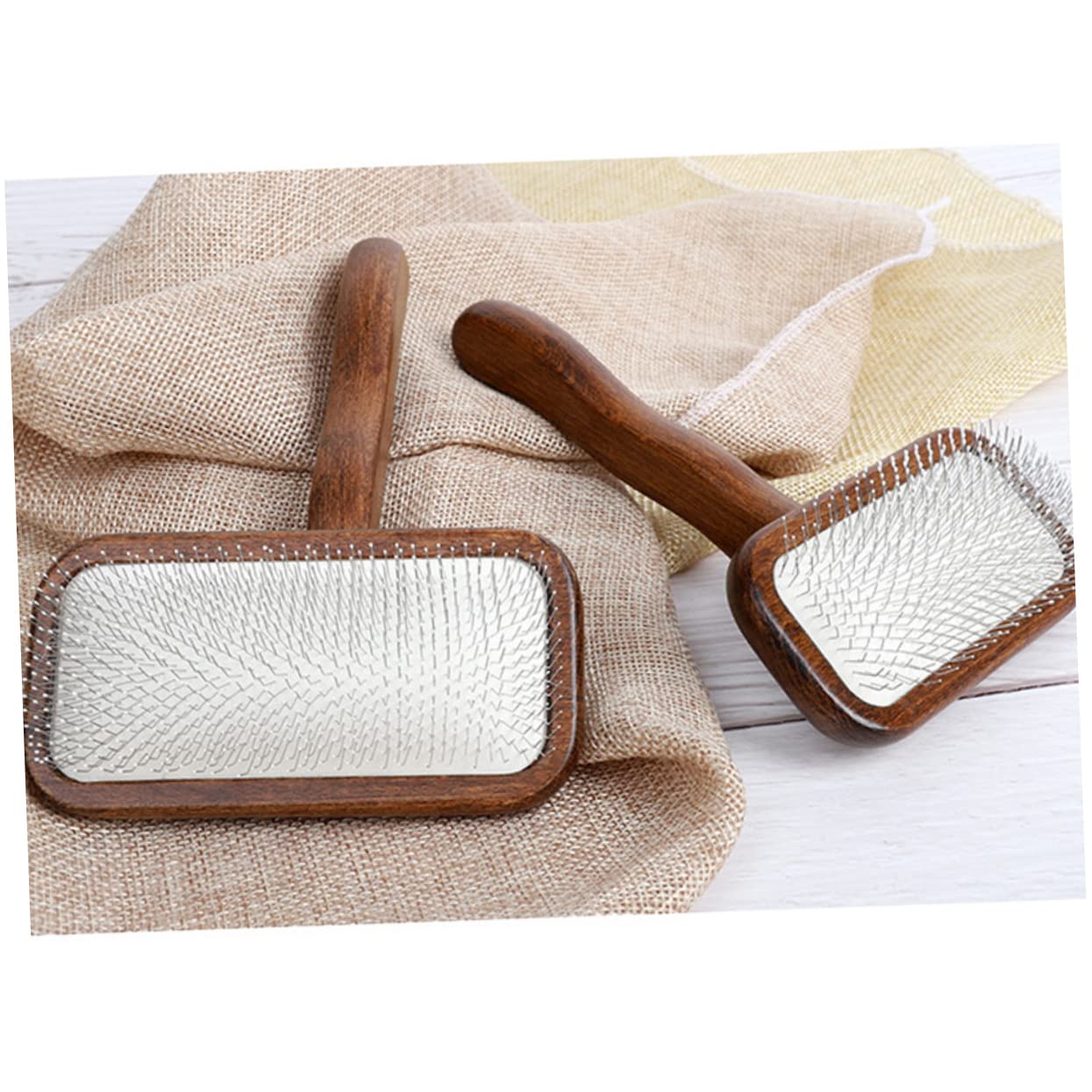 Peine de Madera Portátil para Perros y Gatos Eliminación de Pelos Sueltos, Diseño Antideslizante y Uso Hogar para Cuidado y Belleza