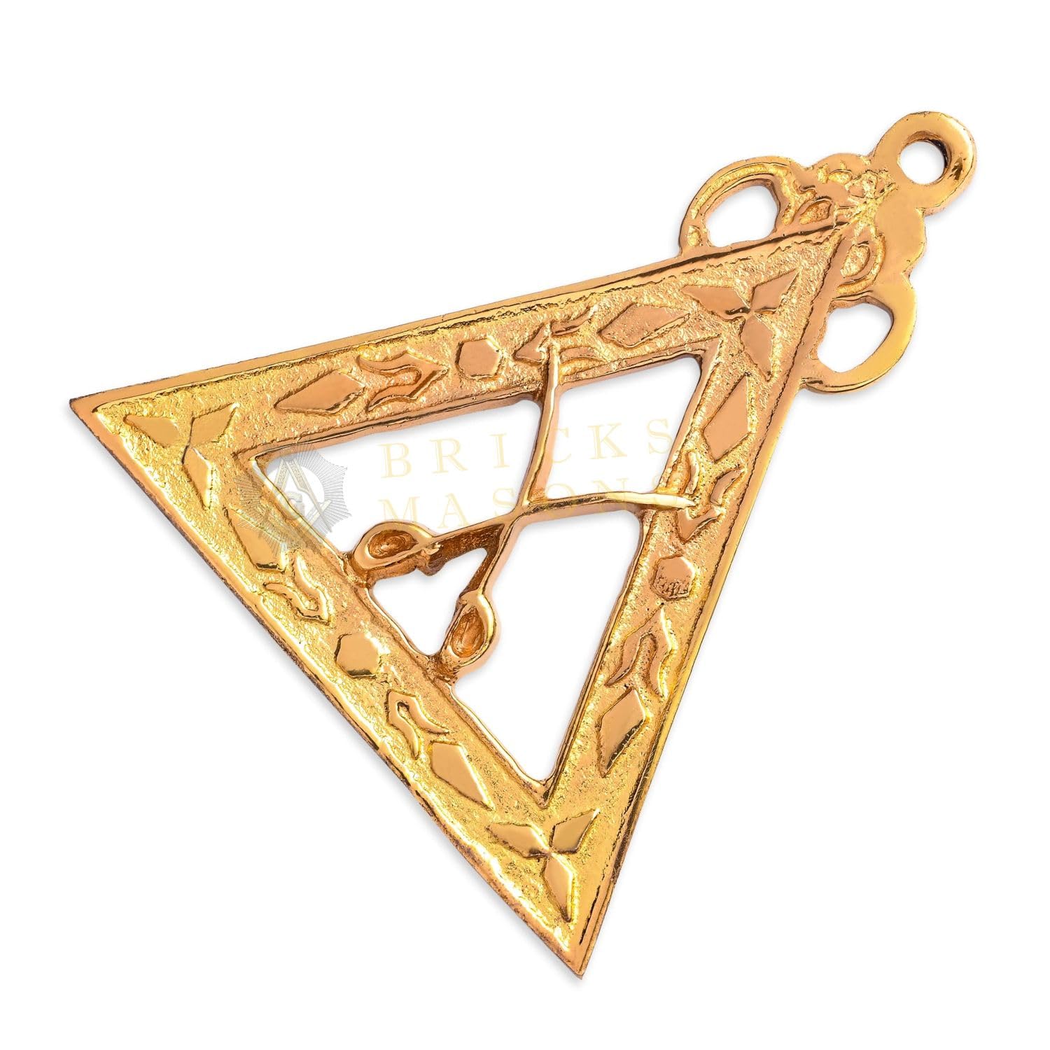 BRICKS MASONS Lecturer Royal Arch Chapter Officer Collar Jewel - Gold Plated