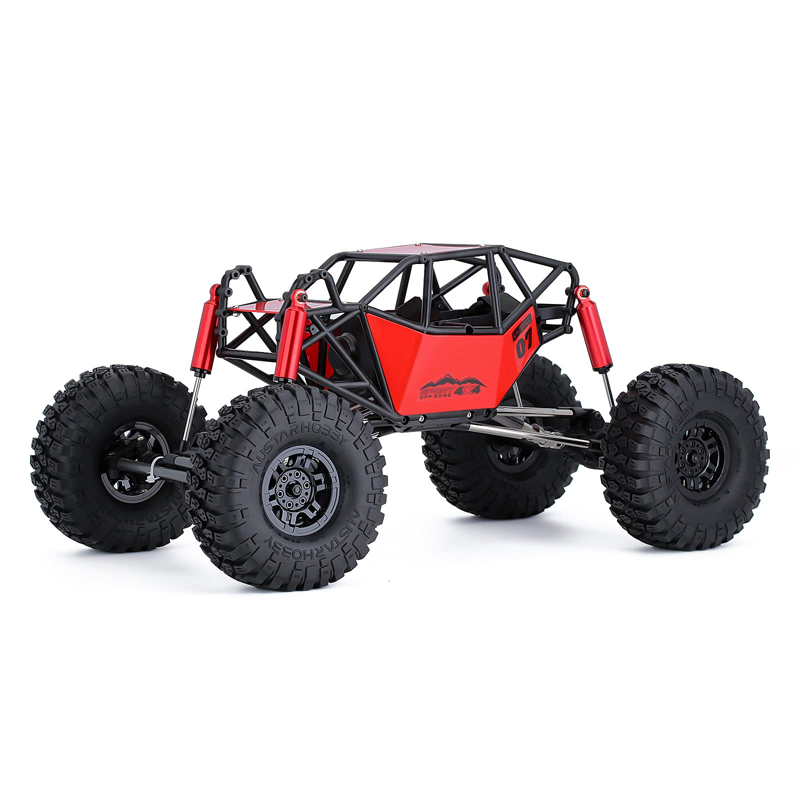 INJORA RC 310mm Wheelbase Frame Rock Buggy Chassis with Roll Cage Tube and Wheel for 1/10 Car Remote