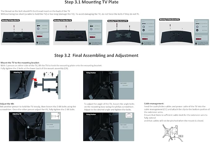 Soporte de pared articulado para TV de 26" a 55" Amazon Basics miniatura 9