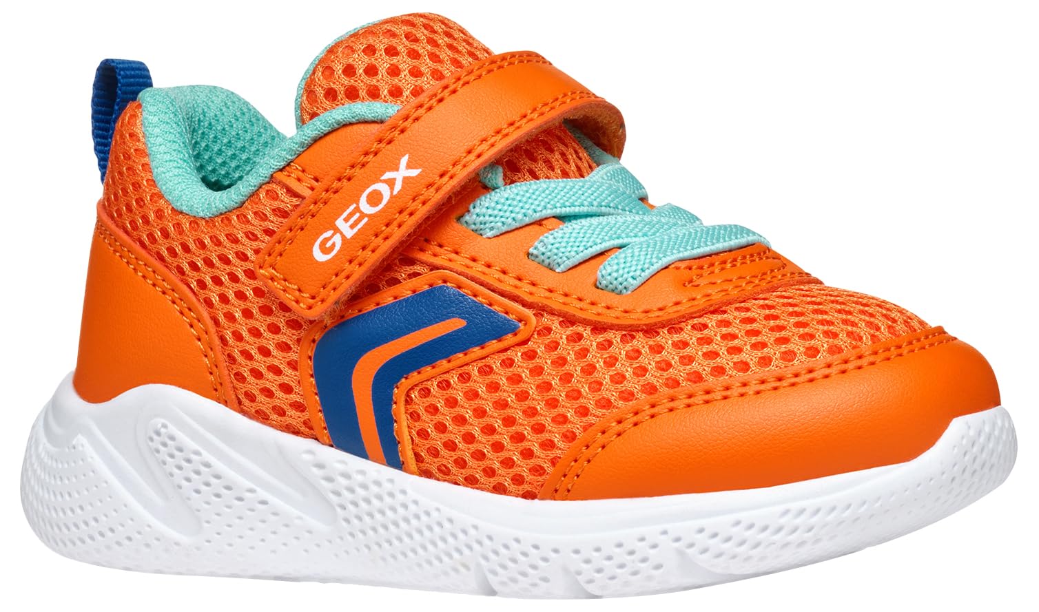 Geox Baby B SPRINTYE BOY C Sneaker, Orange/Royal, 4.5 UK Child