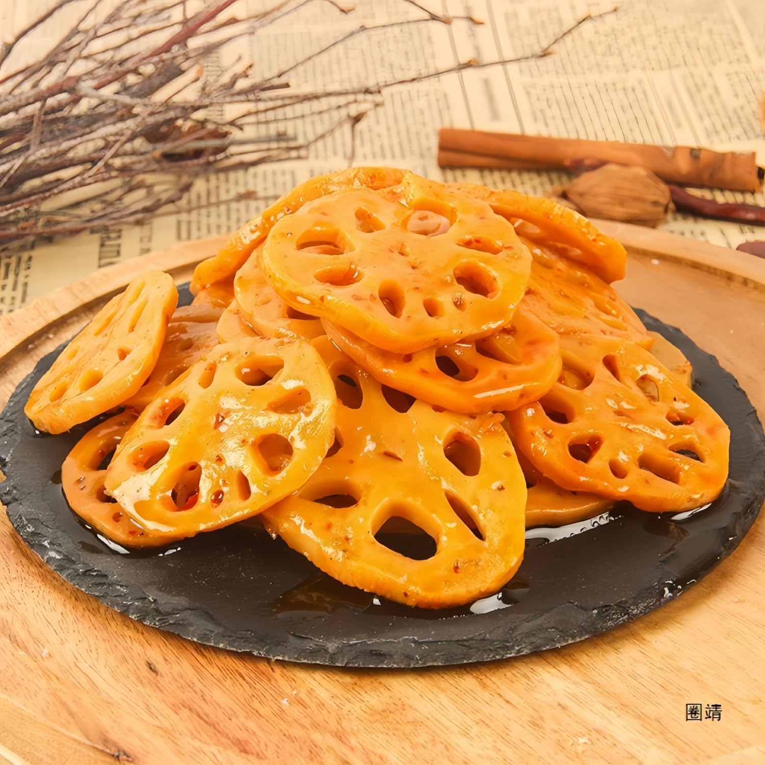WSYLS-Fette croccanti di radice di loto, sapori piccanti e di anatra nera, 30 g/confezione*4 confezioni, snack asiatici, autentico sapore cinese