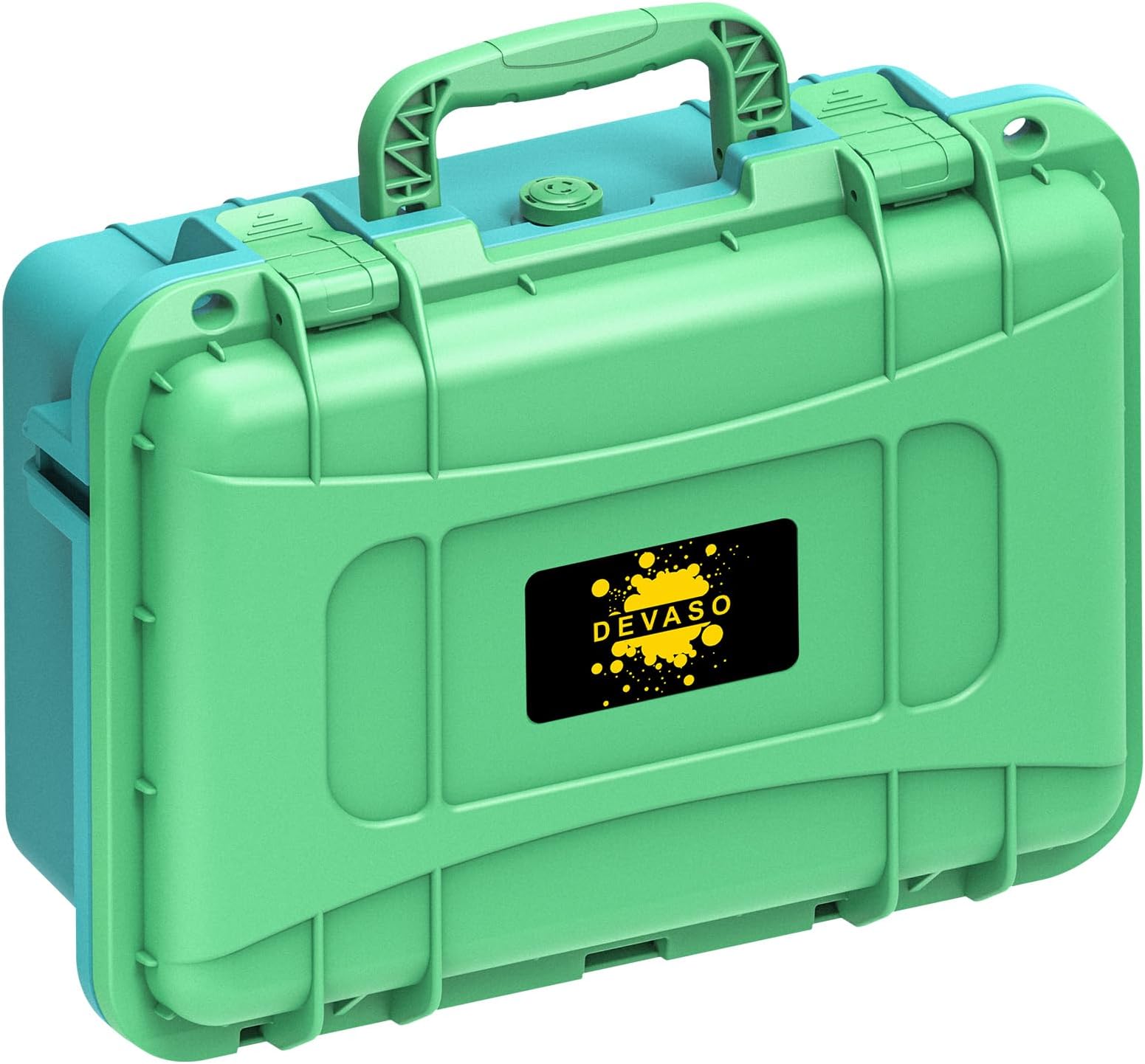 DEVASO Carrying Case for Nintendo Switch Travel Case, Professional Deluxe Waterproof Case Soft Lining Hard Case for Nintendo Switch OLED Model Console, Controller and Other Accessories (Green&Blue)