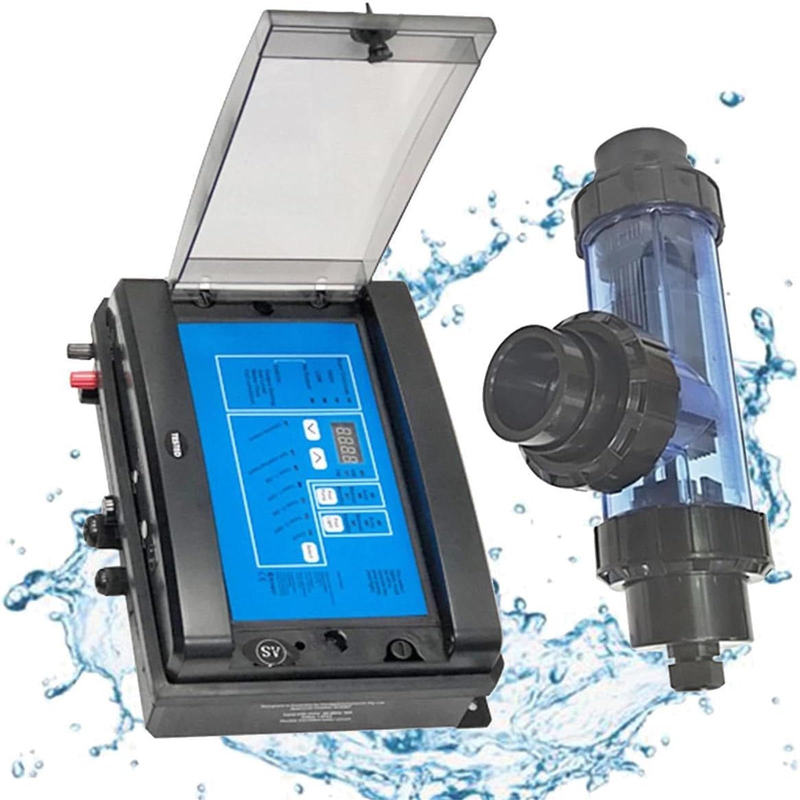 Chlorateur de Piscine à Eau salée, générateur de Chlore au sel électrolytique, Appareil de chloration Spa pour Piscine (20g/H)