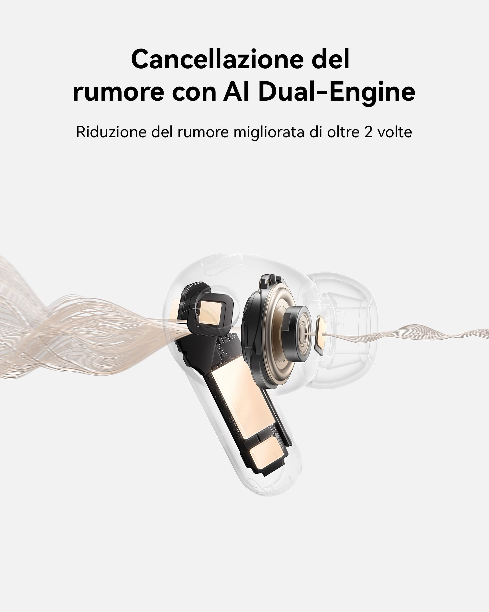 HUAWEI FreeBuds Pro 5 Cuffie Wireless Bluetooth, Cancellazione del Rumore con AI Dual-Engine per Business e Ufficio, Vestibilità Sicura con Suono Immersivo, Chiamate Stabili, IP57, Garanzia di 30 mesi