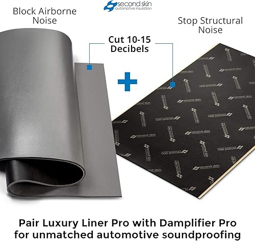 Miniatura 5 de Second Skin Luxury Liner Pro - Aislamiento acústico 2 en 1 para automóviles, vinilo cargado en masa y espuma de celda cerrada, barrera de ruido MLV