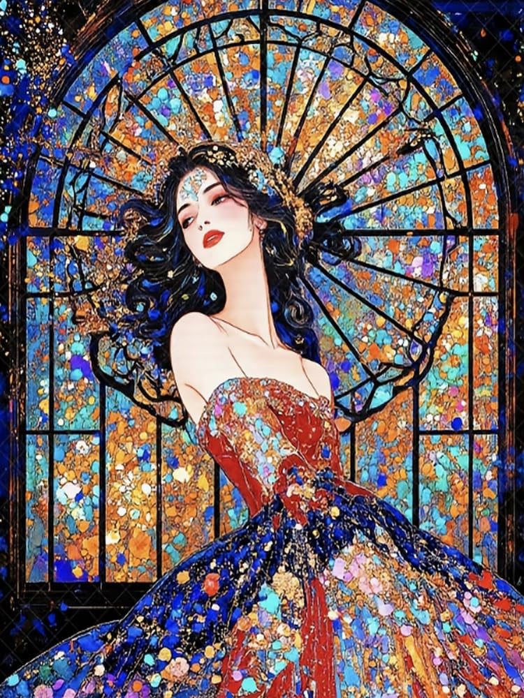 Brennora Embroidery Cross-Stitch Kits for Adults Beginners Pre Printed Cross Stitch Kit 11CT Needlework Arts and Crafts for Home Decor Queen 16x20 inch