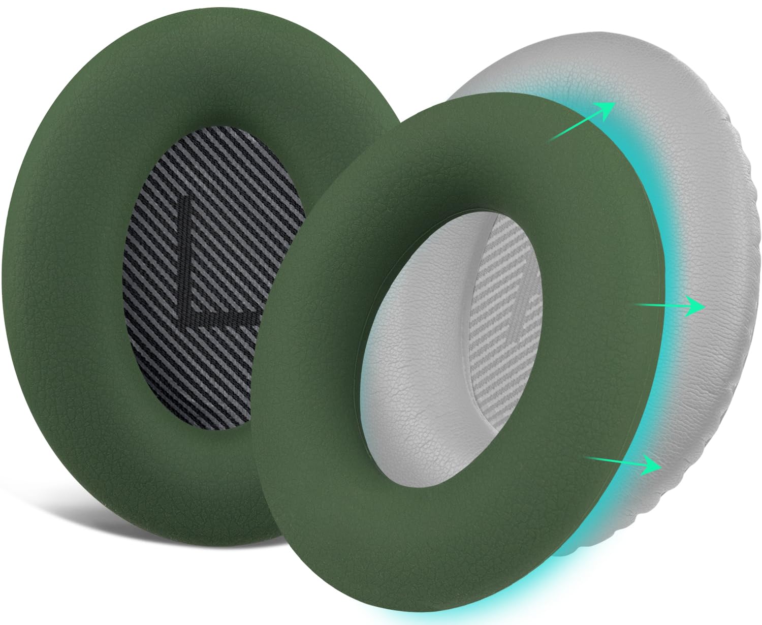 SOULWIT Silicone Ear Pads Cover Protector for Bose QuietComfort 15 QC15 QC25 QC2 QC35 QC45/Ae2 Ae2i Ae2w/SoundTrue & SoundLink AE Headphones Cushions