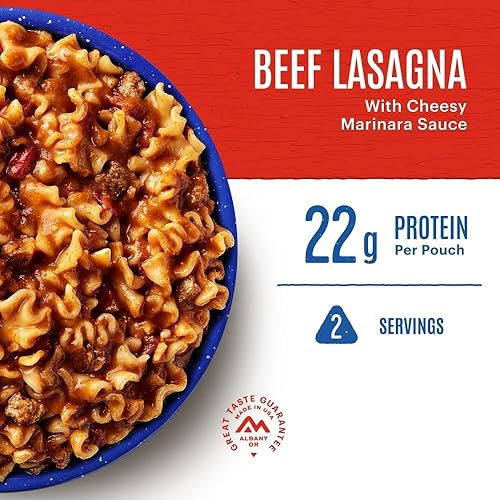 Miniatura 3 de Mountain House Lasagna de carne  Comida liofilizada para mochileros y campistas  2 porciones