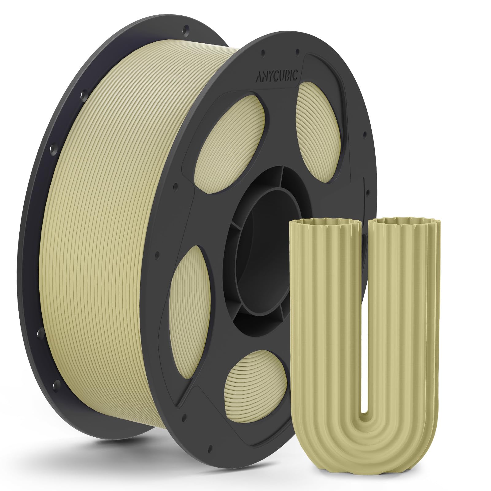 ANYCUBIC Matte PLA Filament 1,75mm, Minimalen Schichtlinien, Feine Oberfläche, Elegant und Lebendig 3D Druckmaterialien, Matte Wüstengelb