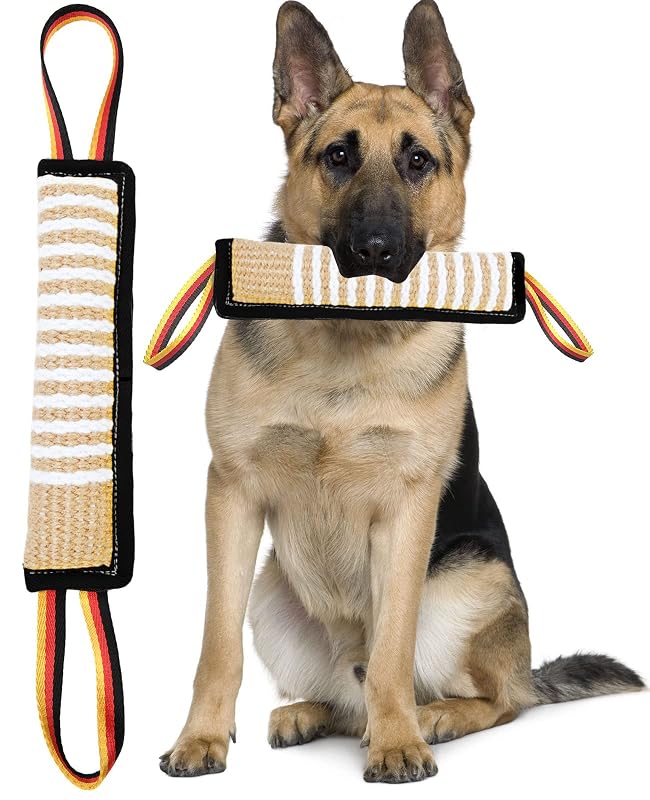 Brinquedo de cabo de guerra para cães em linho com alça refletiva Clysoru Black flag, 1 unidade