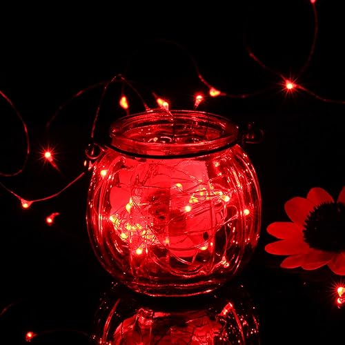 Miniatura 4 de Mikasol - Guirnalda de luces de pilas, 1 paquete de cadena de luces LED que funcionan con 3 pilas AAA, de alambre de cobre, luces para decoración de