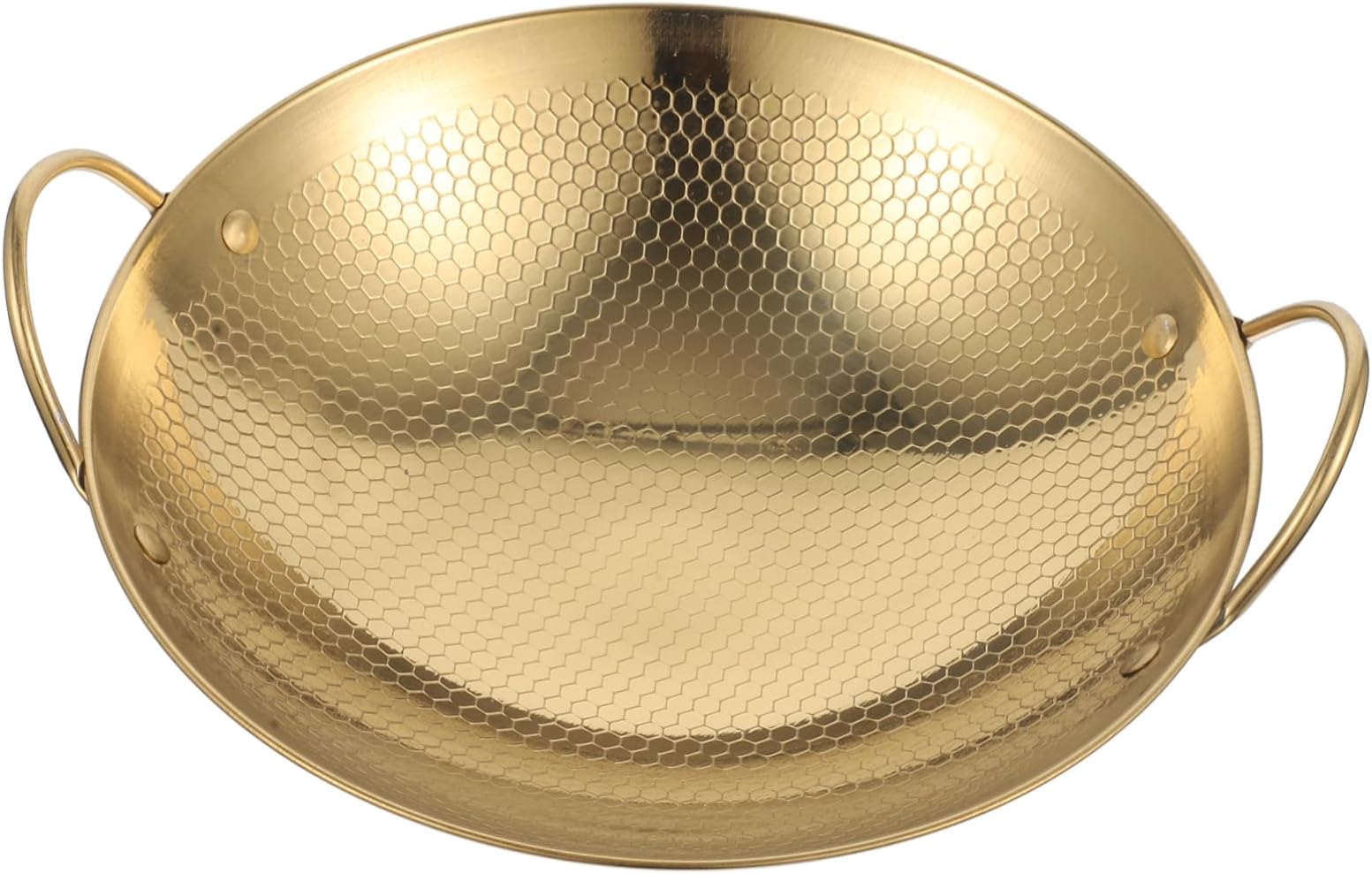 PRETYZOOM Cookware Pan Pancakes Pan Pow Wok Pan Electric Wok Cooker Saute Pan Wok Pan Nonstick Grilling Wok Chinese Cooking Wok Flat Bottom Wok Pan Paella Pan China Stainless Steel Honeycomb