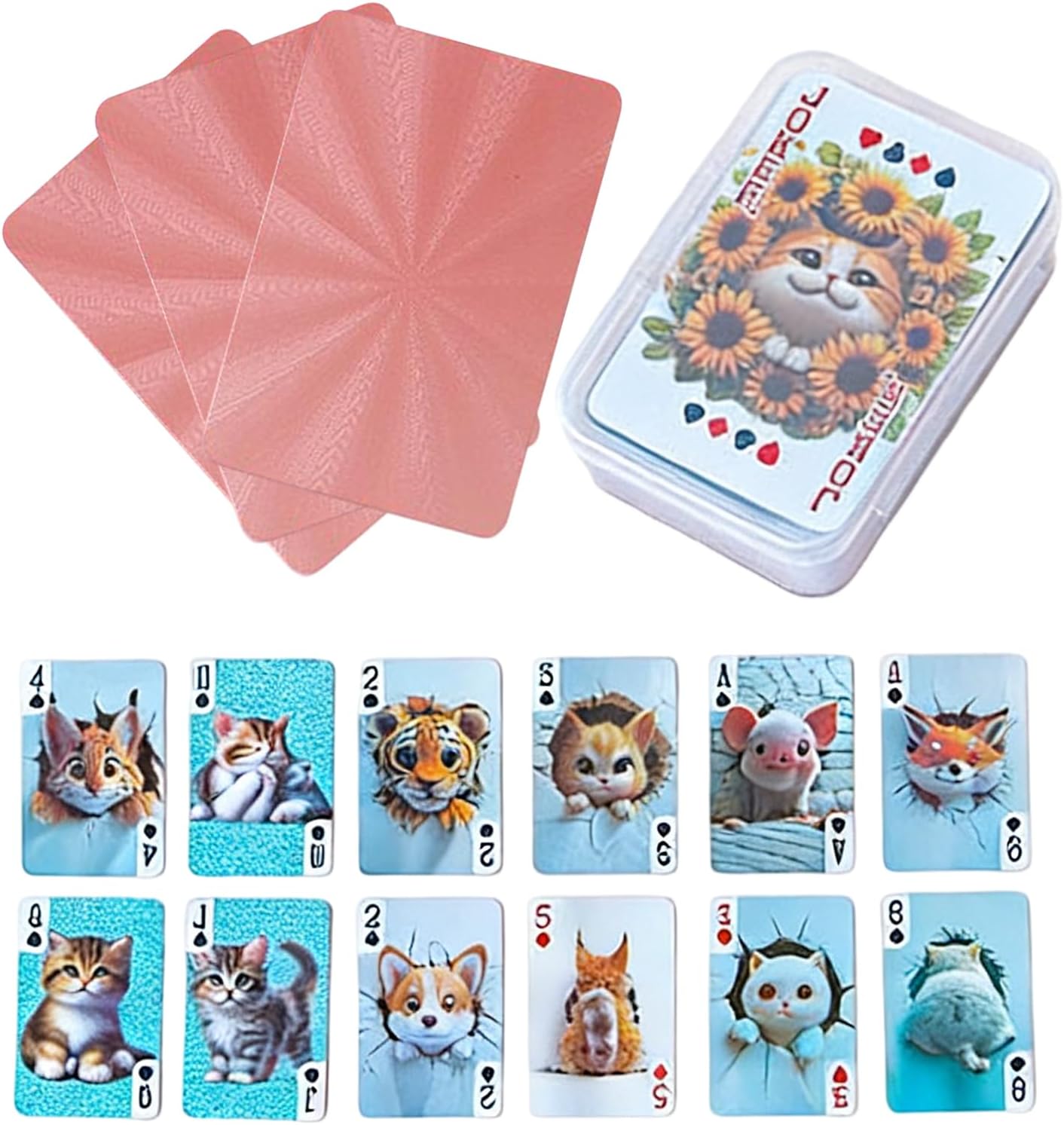 Mini Waterproof Playing Cards - Pocket Poker Deck | Outdoor Travel Party Game Set, Kids Teens Adults Magician Players Collectors Camping Trips Family Gatherings Events Entertainment Gift