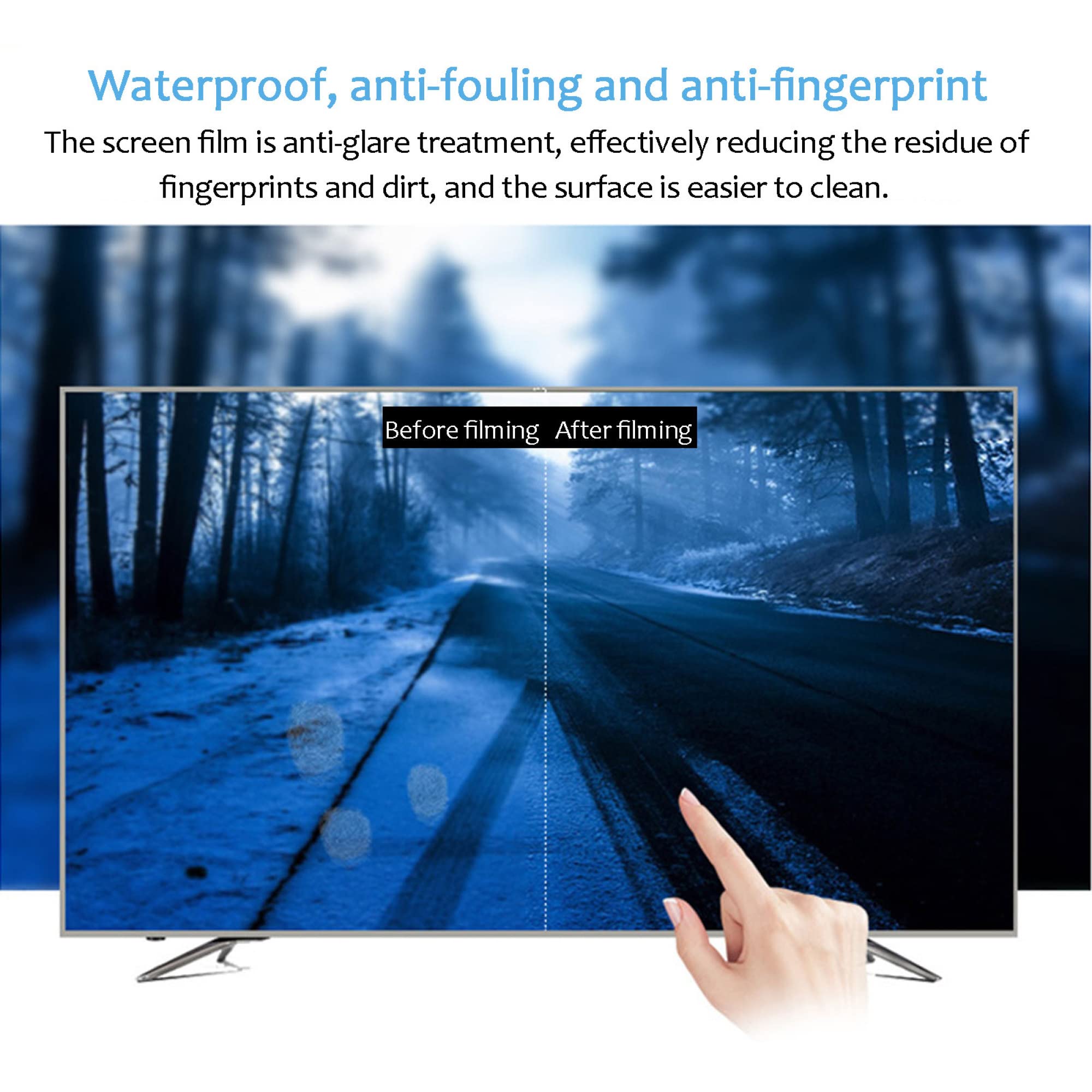 Protector De Pantalla De TV De 55 Pulgadas Antideslumbrante - Filtro Anti Luz Azul Para Monitor Alivia La Tensión Ocular Protección De Los Ojos Para TCL, SONY, Samsung, Hisense / 55in1221x689mm