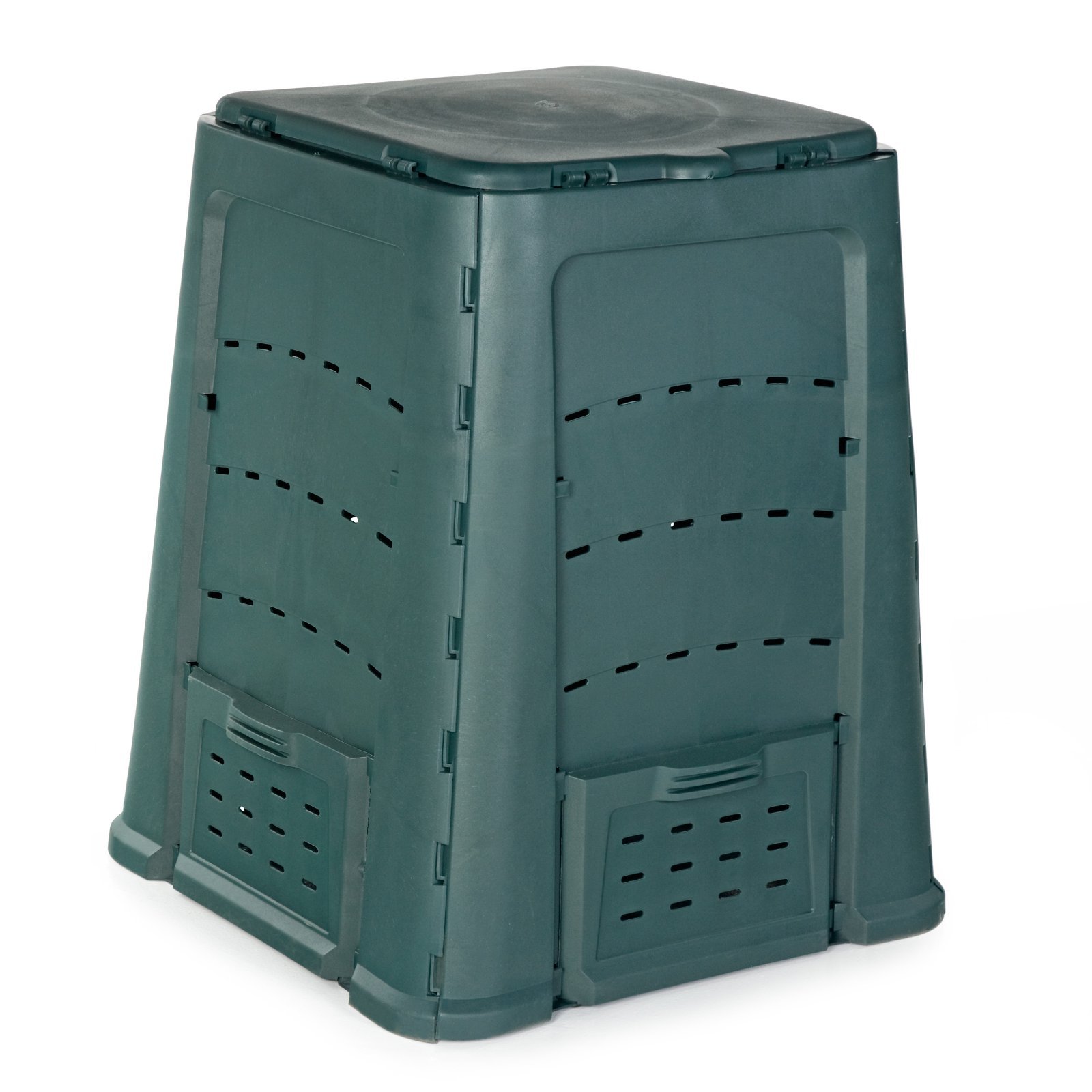 Remaplan Thermoquick –Schnellkomposter Express 600 L (L x B x H 84 x 84 x 105 cm, Farbe Grün, Leichter Aufbau durch Stecksystem, Bequeme Entnahme) 360069-014