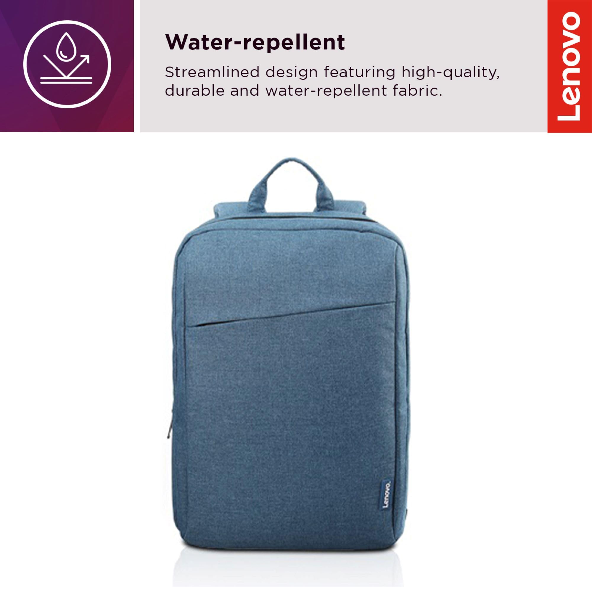 Lenovo Laptop Backpack B210, 15.6-Inch Laptop/Tablet, Durable, Water-Repellent, Lightweight, Clean Design, Sleek for Travel, Business Casual or College, GX40Q17225, Black — Amazon image 19