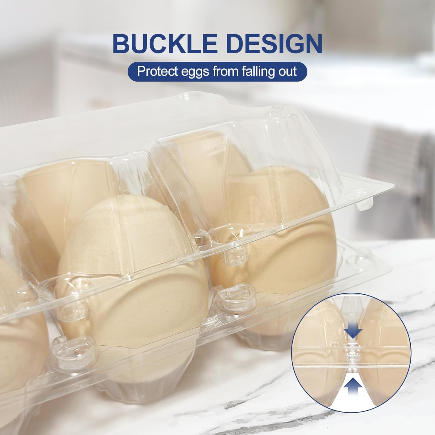 Large 120 Pack Jumbo Egg Carton - 6 Count Duck Cartons Bulk - Exact Large Half Dozen