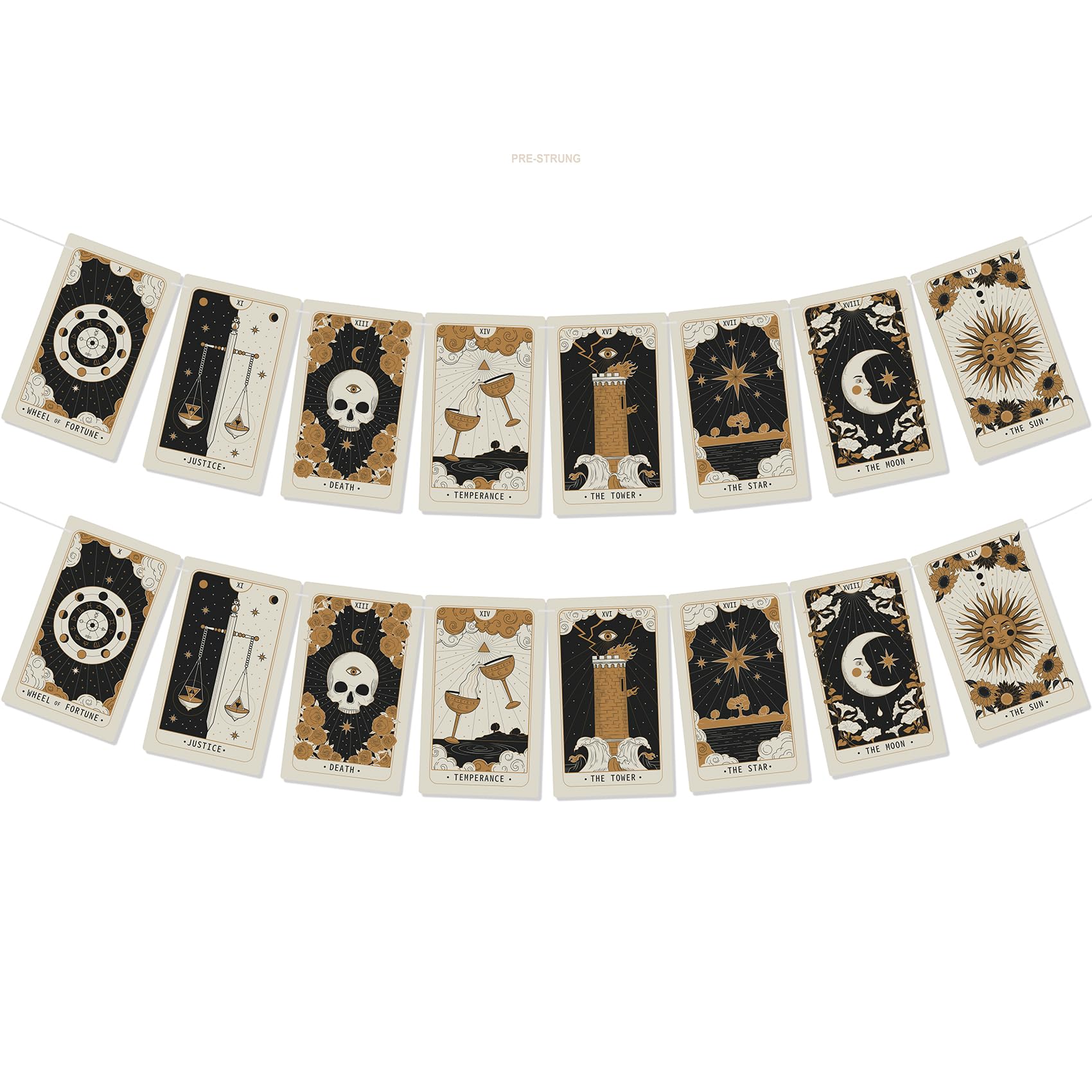 Tarot Card Banner - NO DIY Tarot Cards Party Decorations For Witchy Astrology Birthday Party Décor
