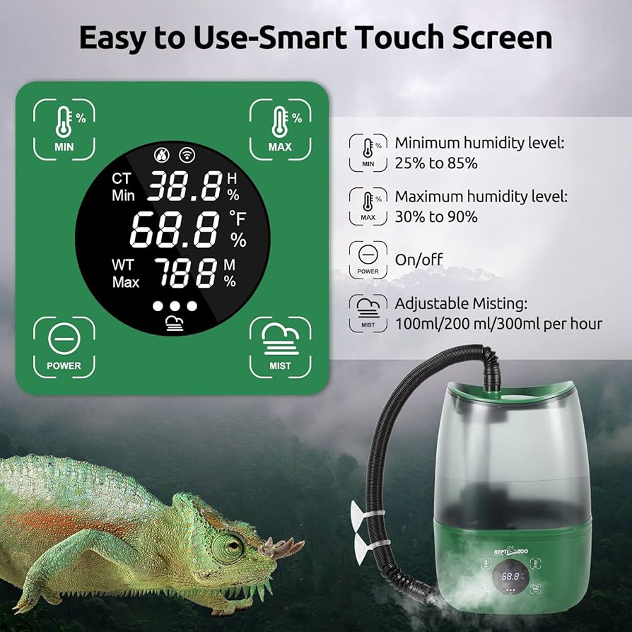 Amazon.co.jp: REPTIZOO 爬虫類用加湿器 霧吹き 4L 大型 爬虫類