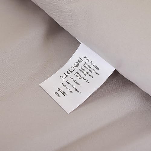 Miniatura 59 de Rosgonia Juego de edredón de tamaño matrimonial, niñas, niños y adolescentes, gris carbón, 3 piezas, 1 edredón gris oscuro, 2 fundas de almohada