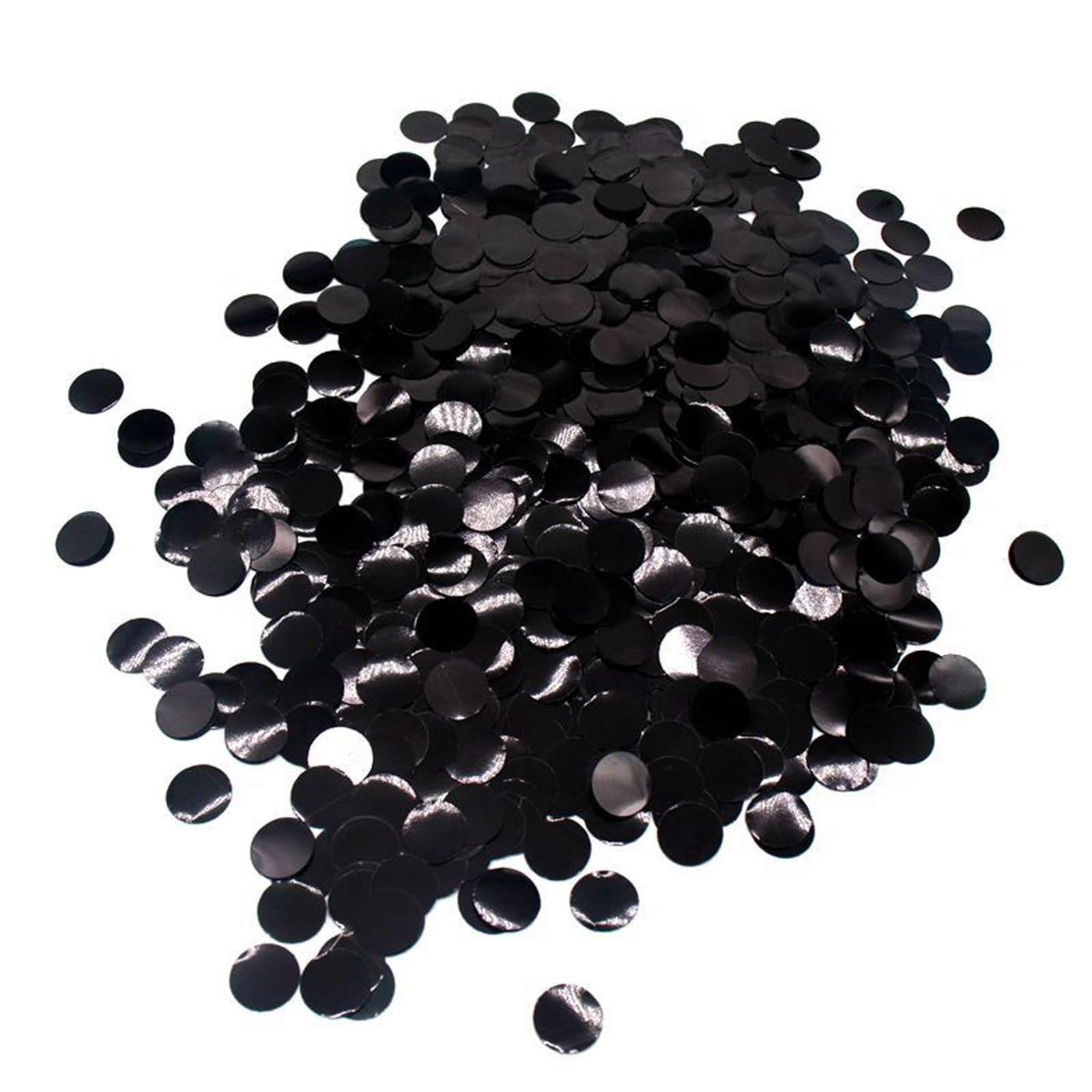 Tim&Lin Black Foil Confetti, Round Dots Glitter Table Confetti, Sparkling for Party Decorations (50 g)