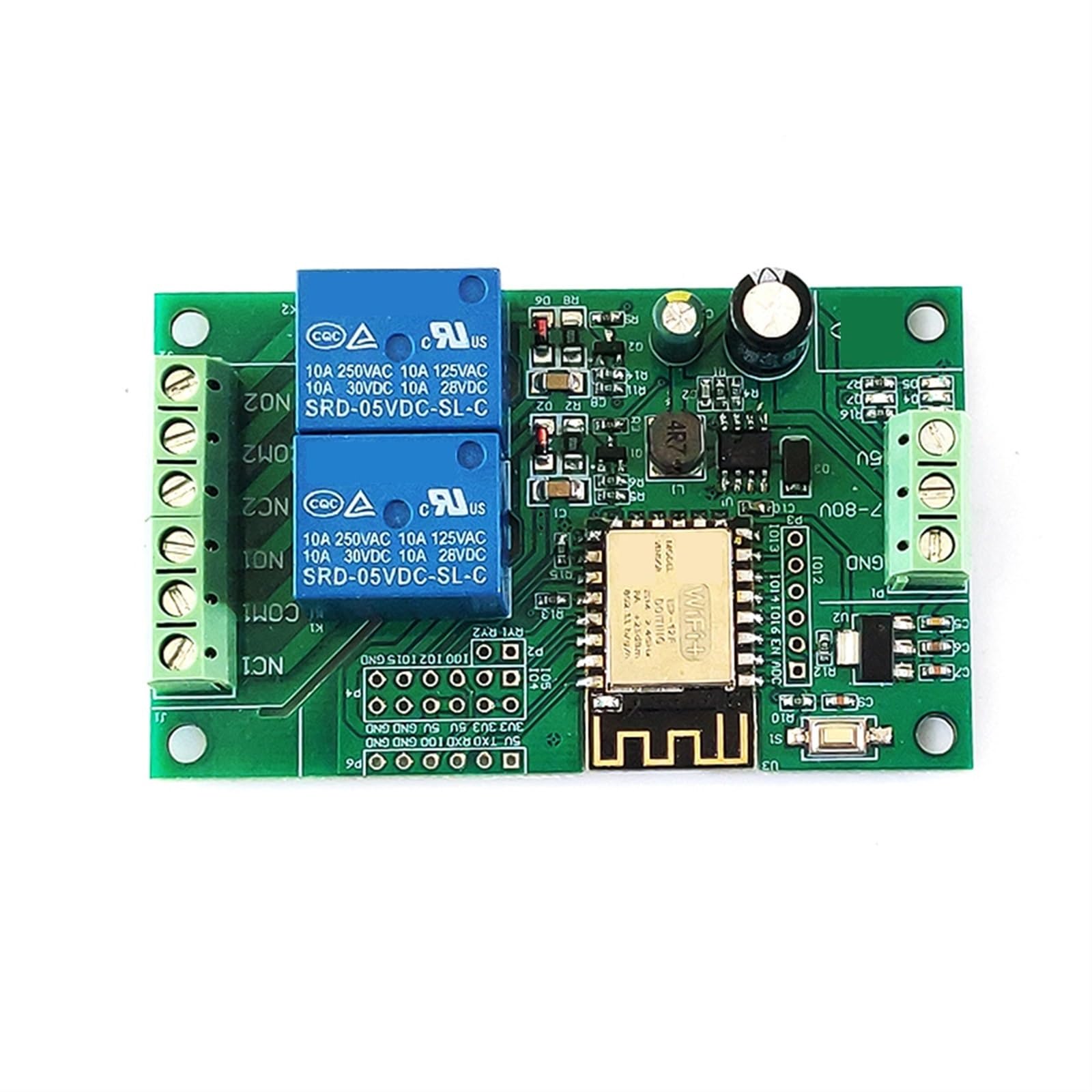 ESP8266 ESP-12F WiFi AC 250 V/DC 30 V Modulo relè a 2 canali Scheda di Sviluppo Wireless for casa Intelligente