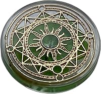 Vista 7 de Token de Buena Suerte de Trébol de Cuatro Hojas Real, Preservado, 1.25", Incluye Adorno de Metal (Atrapasueños)