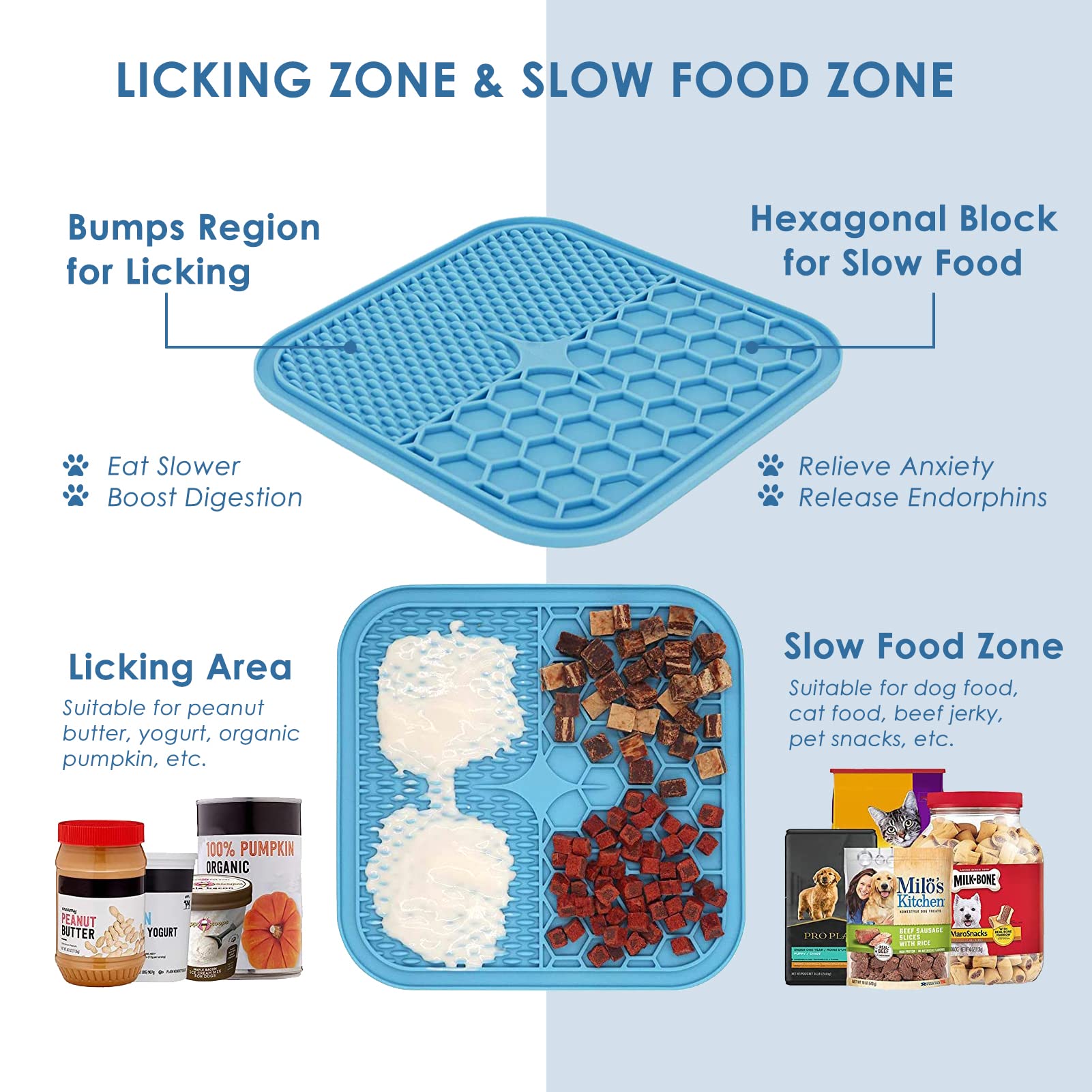 Tappetino Leccare Per Cane 2 Pezzi Con Spatola - Silicone Alimentare, Ventosa - Foto 5