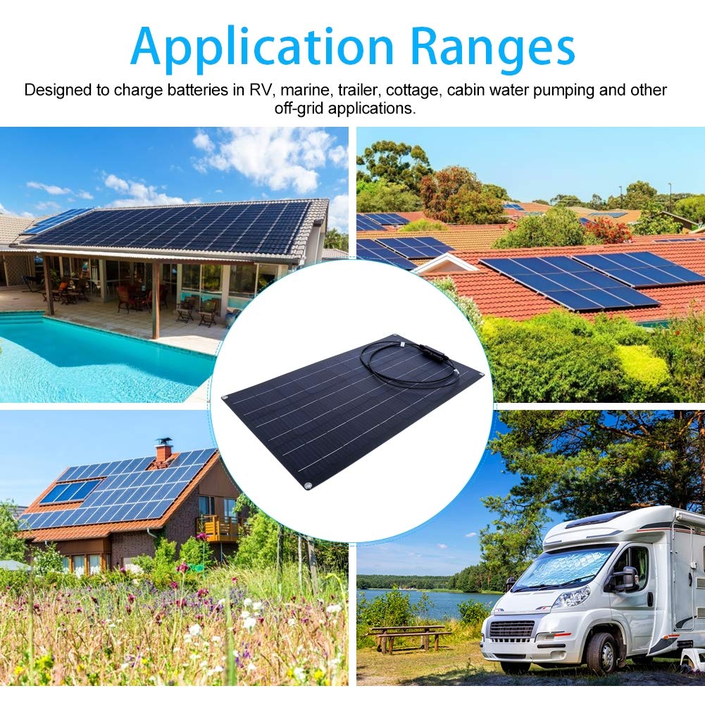 Pannello Solare Monocristallino da 50 W Dal Design Leggero | Costruzione durevole, utilizzo flessibile, applicazioni esterne