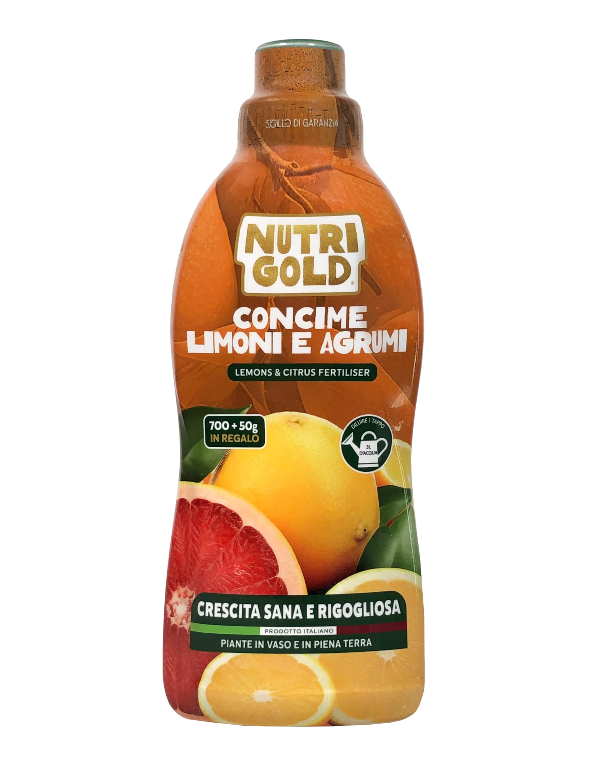 NutriGold® fertilizante Cítricos | Abono para Limones, Naranjas, Mandarinas y Pomelos - Rico en NPK - Para Cítricos en Tierra o Maceta - 700g + 50g Gratis