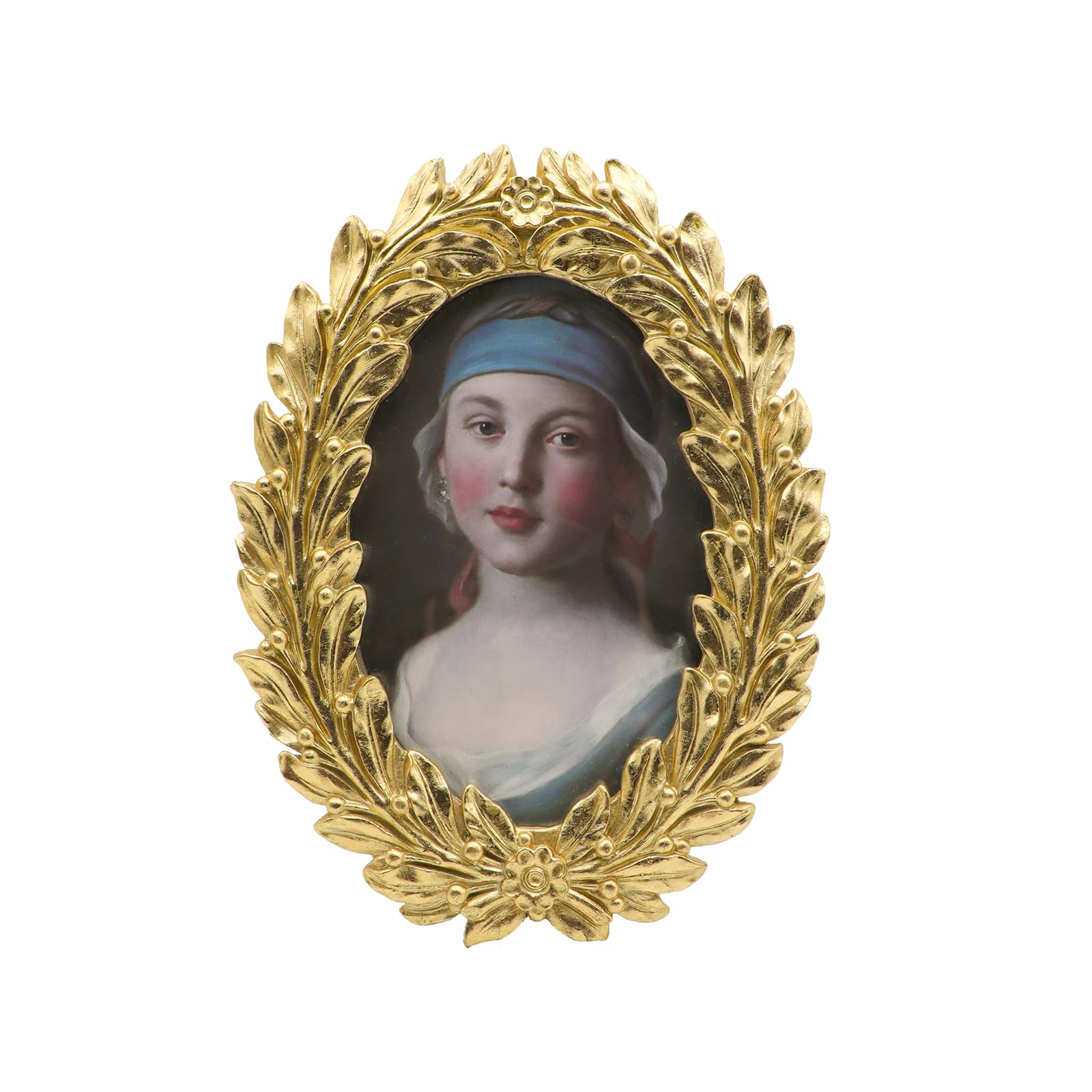 Jiozermi Ovaler Vintage-Bilderrahmen – 10,2 X 15,2 Cm, Bronze-Gold, Mit Glasfront