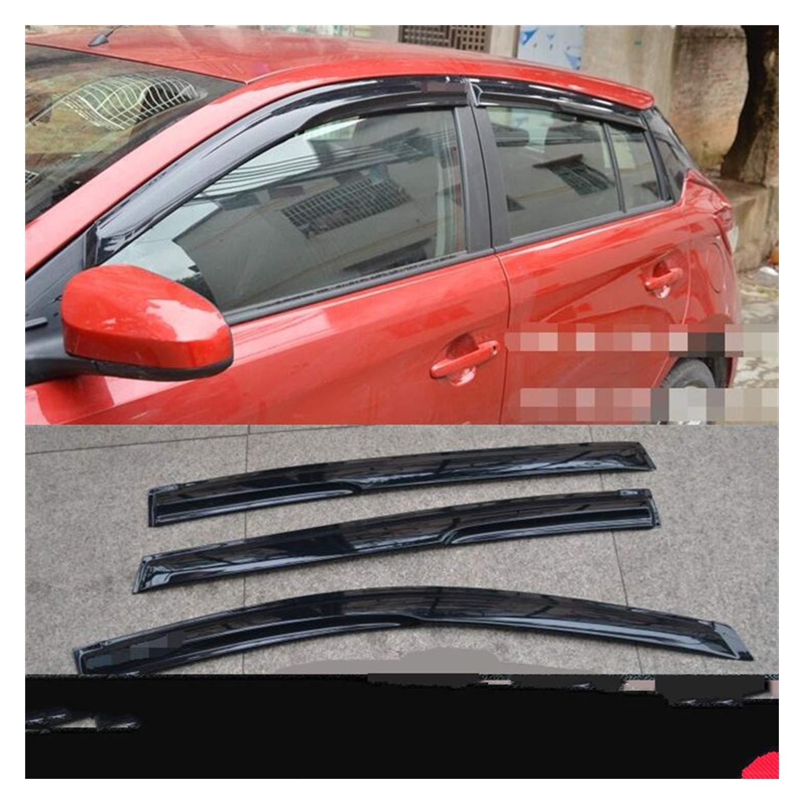 Buy MYDH Wind Deflectors For Toyota Yaris Plastic Window Visor 2014