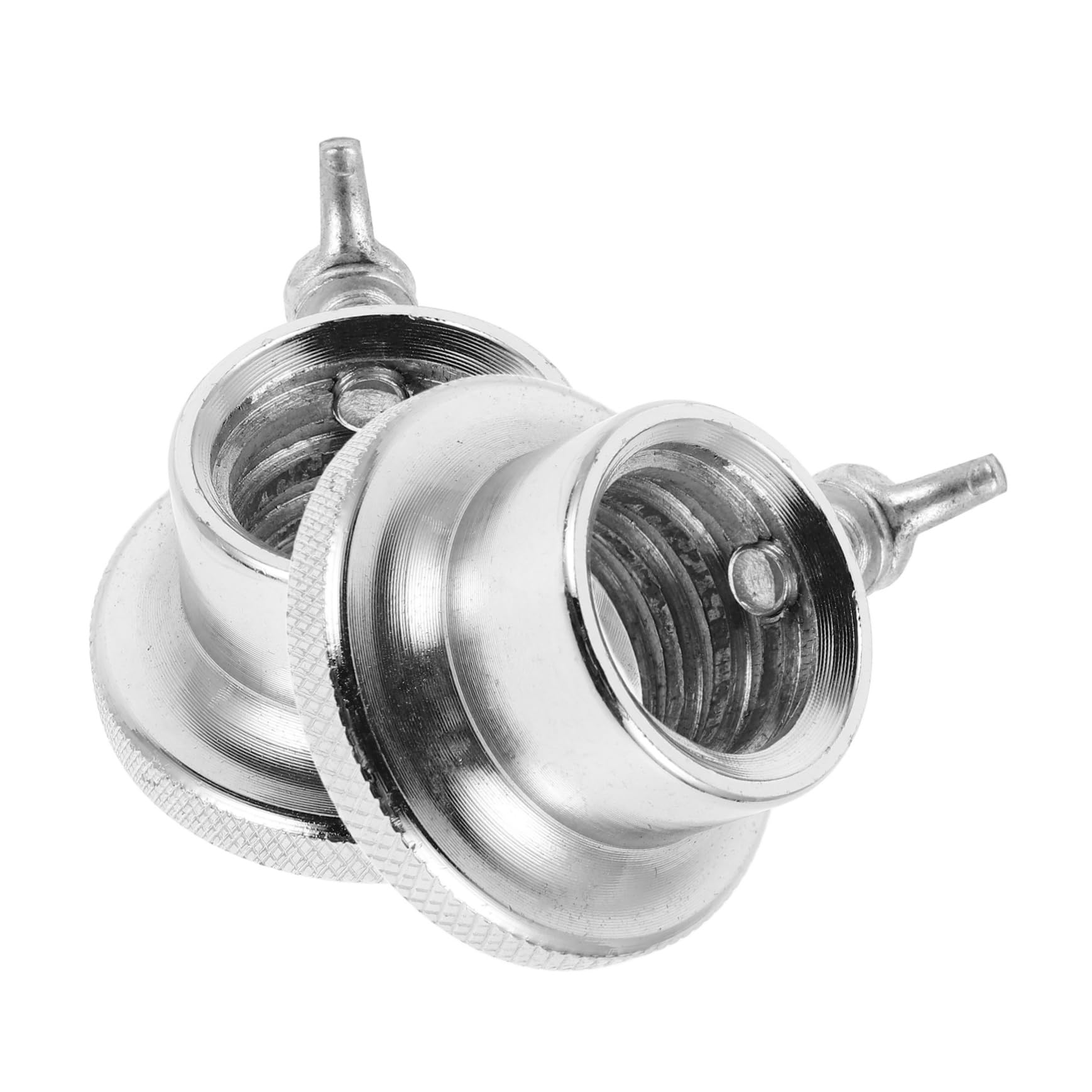 POPETPOP 2Pcs Standard Dumbbell Screw Nut for Weightlifting Slip Barbell Collar Clamps Secure Dumbbell Fixed Nut for Workout Design Silver